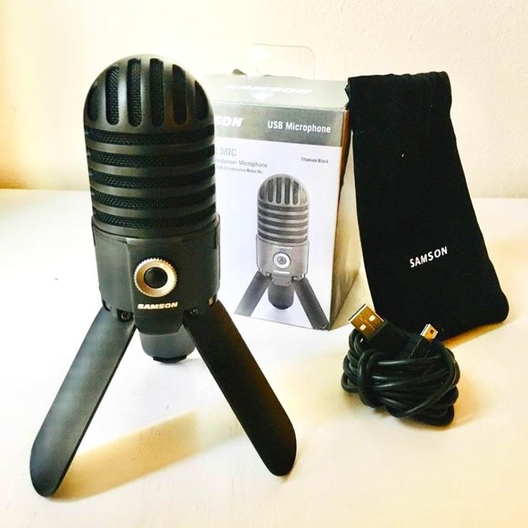 NWT Samson Meteor Mic USB Studio Microphone (Titanium Black) - Picture 1 of 3